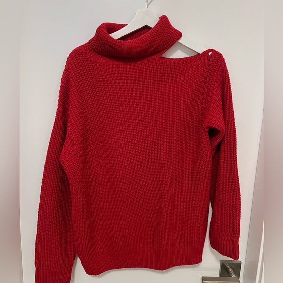 Astr the Label Open Shoulder Knit Sweater - Picture 1 of 3